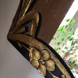 Wooden mirror Bohemian style years 70/80 35x60cm