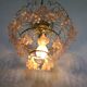 Pink flowers tassel chandelier