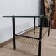 Coffee table brass glass vintage 50s