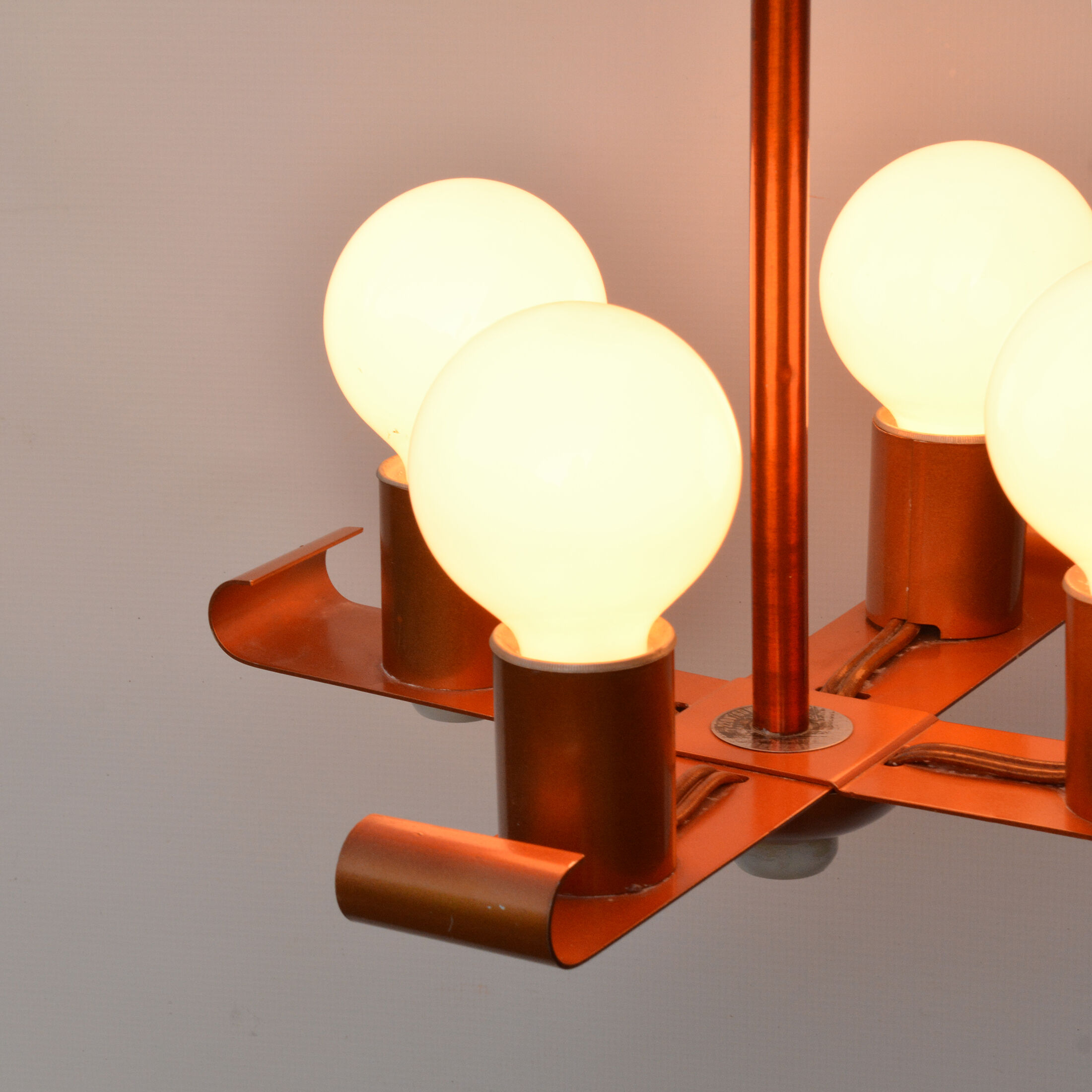 Chandelier type Z-1005/4, Elektrotechniczna Spółdzielnia Inwalidów Rencista, Poland, 1970s