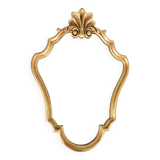 Large old mirror, golden shell, height 70 cm