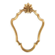 Large old mirror, golden shell, height 70 cm