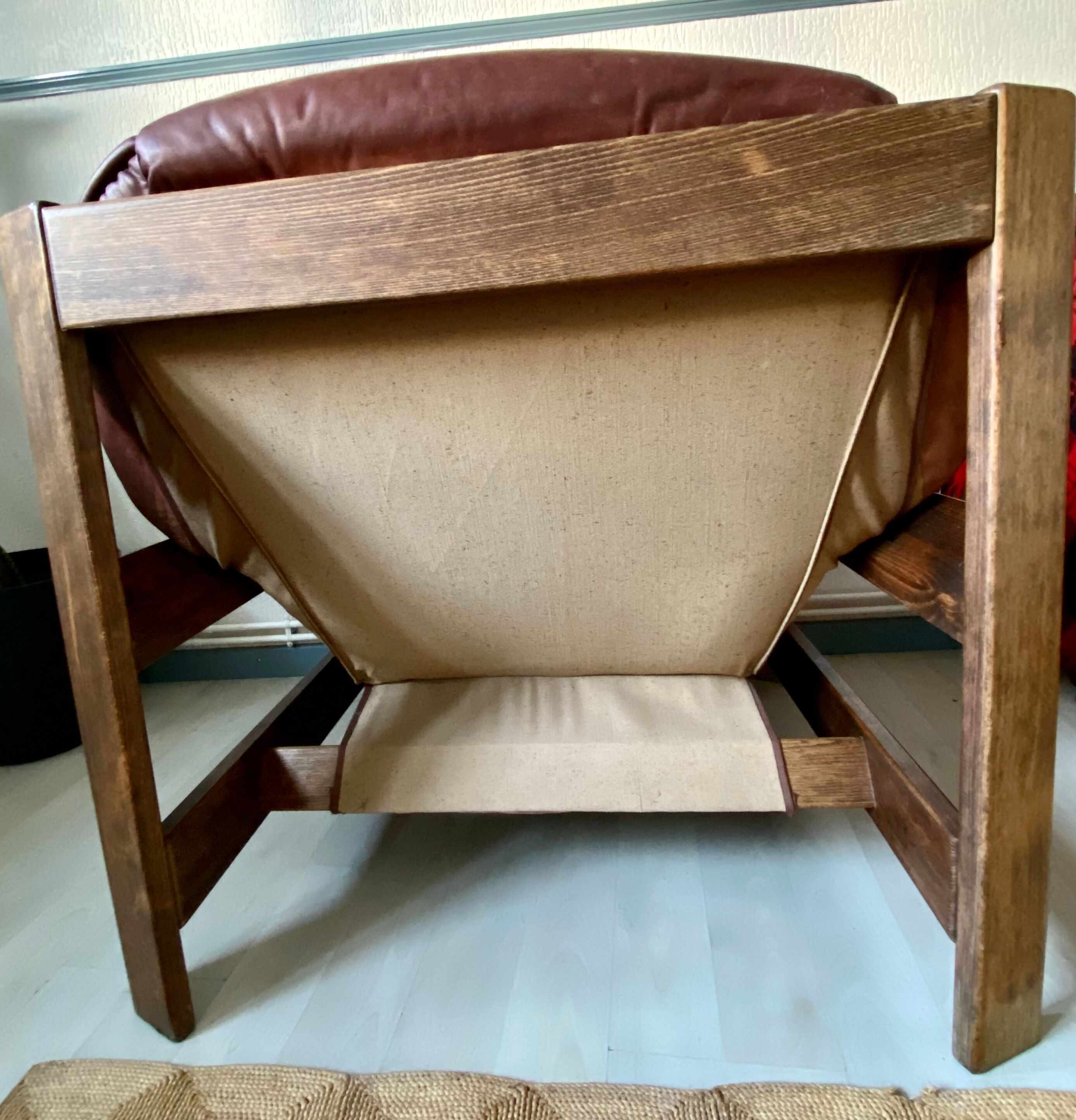 80's leather armchair