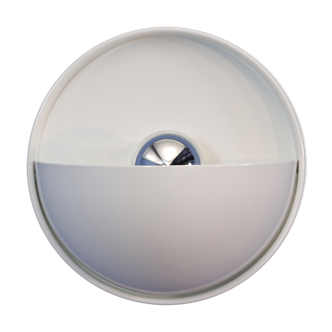 Dutch wall lamps 'Eclipse' in white by Dijkstra, 1960s
