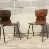 Set of 2 design and vintage chairs Eromes 60s