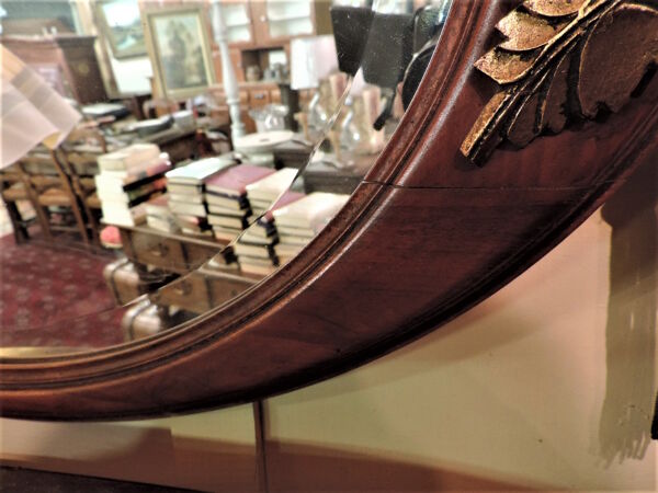 Miroir ovale années 25 30 64x45cm
