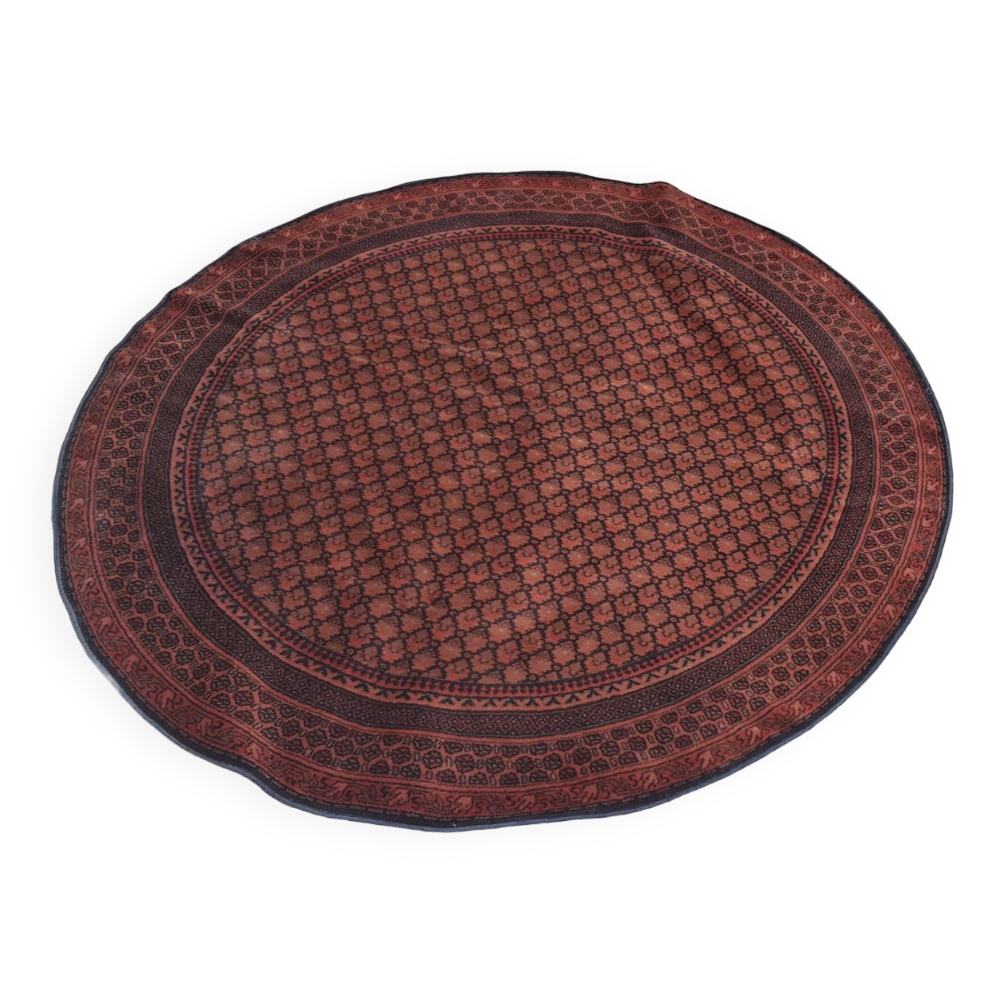 Modern round carpet 190cm diameter handmade