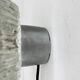 Thick structured ice glass wall light flush mount by Peill & Putzler, 1970s