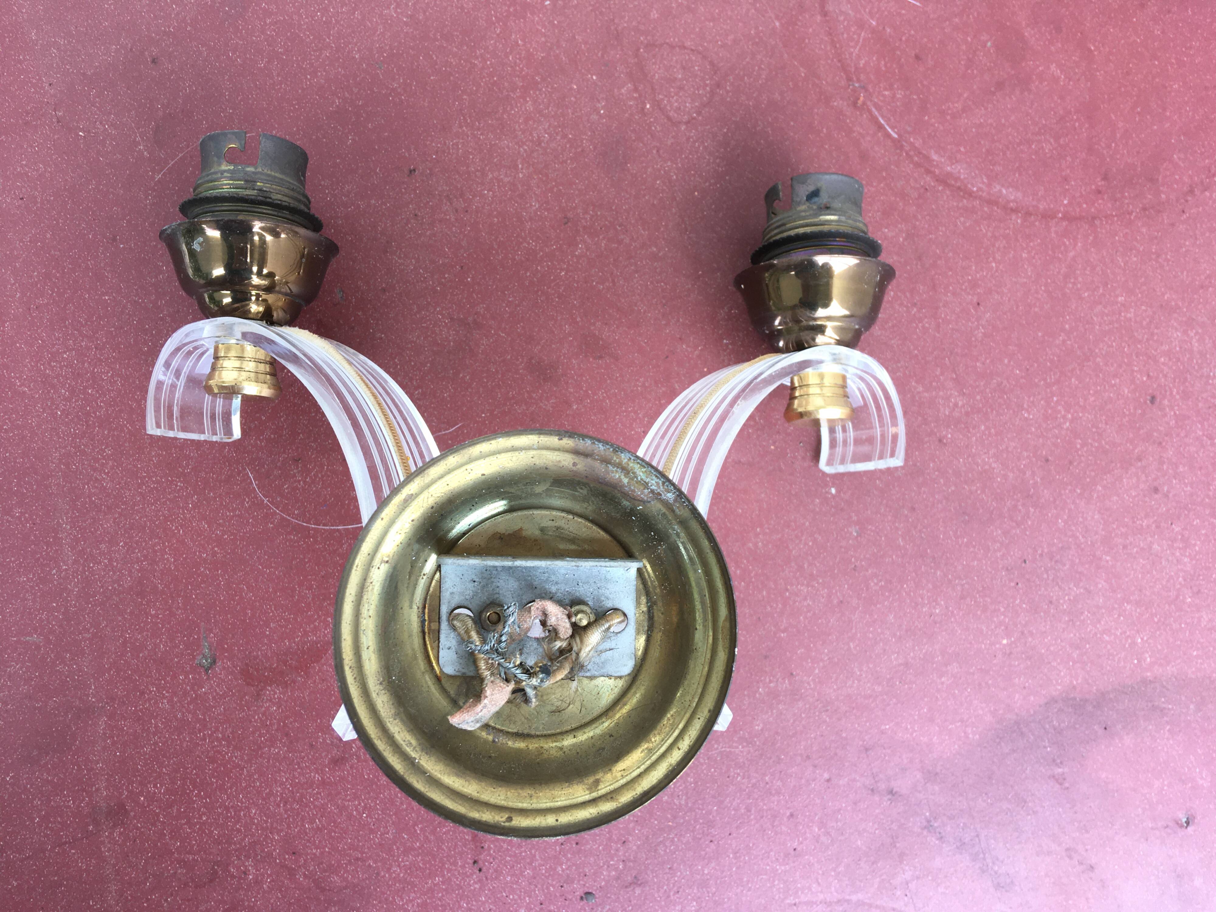 Pair of wall lights, 1950s