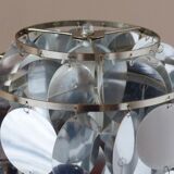 Table lamp silver lozenge and tulip foot, end of the years 70