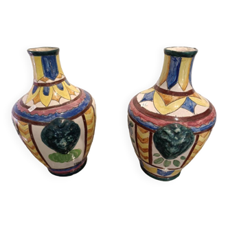Pair of Vallauris style vases
