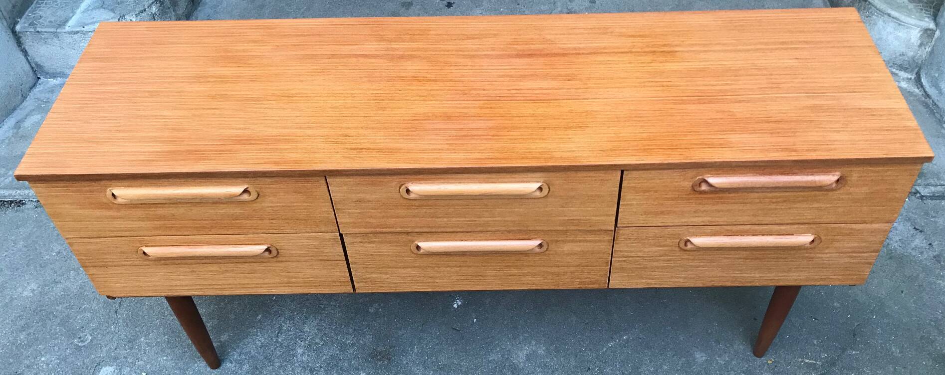 Teak enfilade, Schreiber edition from the 1960s/70s.