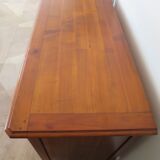 Rustic buffet in Louis XV-Regency style, dovetailed, cherry wood finish, solid wood.