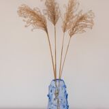 Mid-century modern crystal vase in pale blue by Börne Augustsson for Åseda