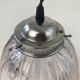 Ancienne suspension verre holophane 25,5 cm vintage
