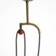 Mid-Century Modern red aluminum pendant lamp, height adjustable, Italy