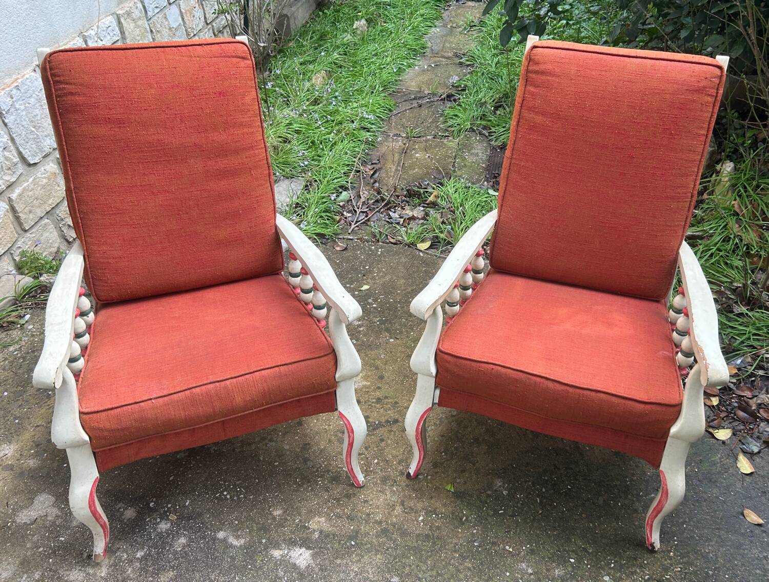 Pair of antique armchairs