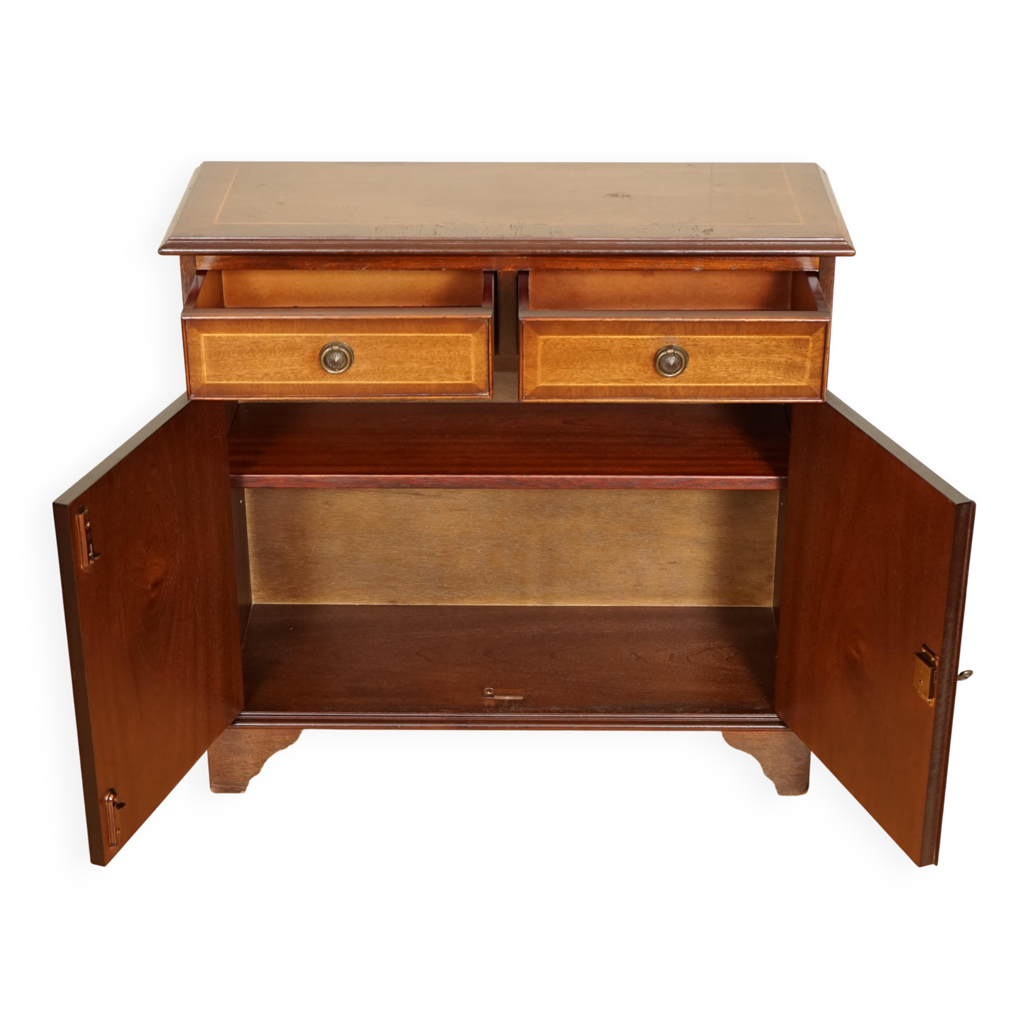 Bibliothèque naine vintage acajou