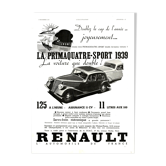 Vintage poster 30s Renault Automobiles