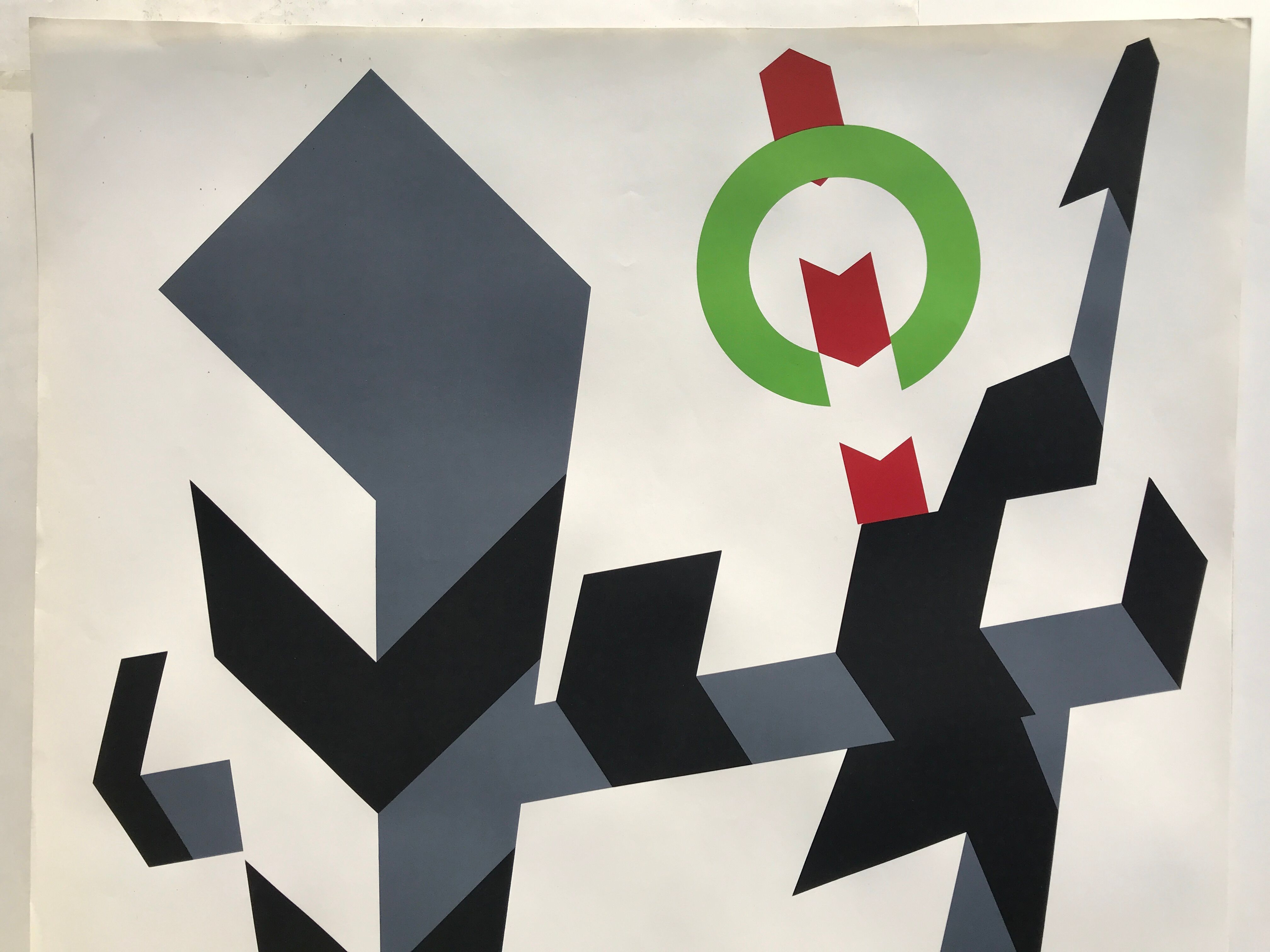 Affiche originale d'arcangelo allan (1930-1998) olympische spiele münchen, 1972