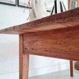 Low farm table with drawer