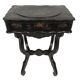 Worker Napoleon III, black lacquered wood with Asian decoration painted gold