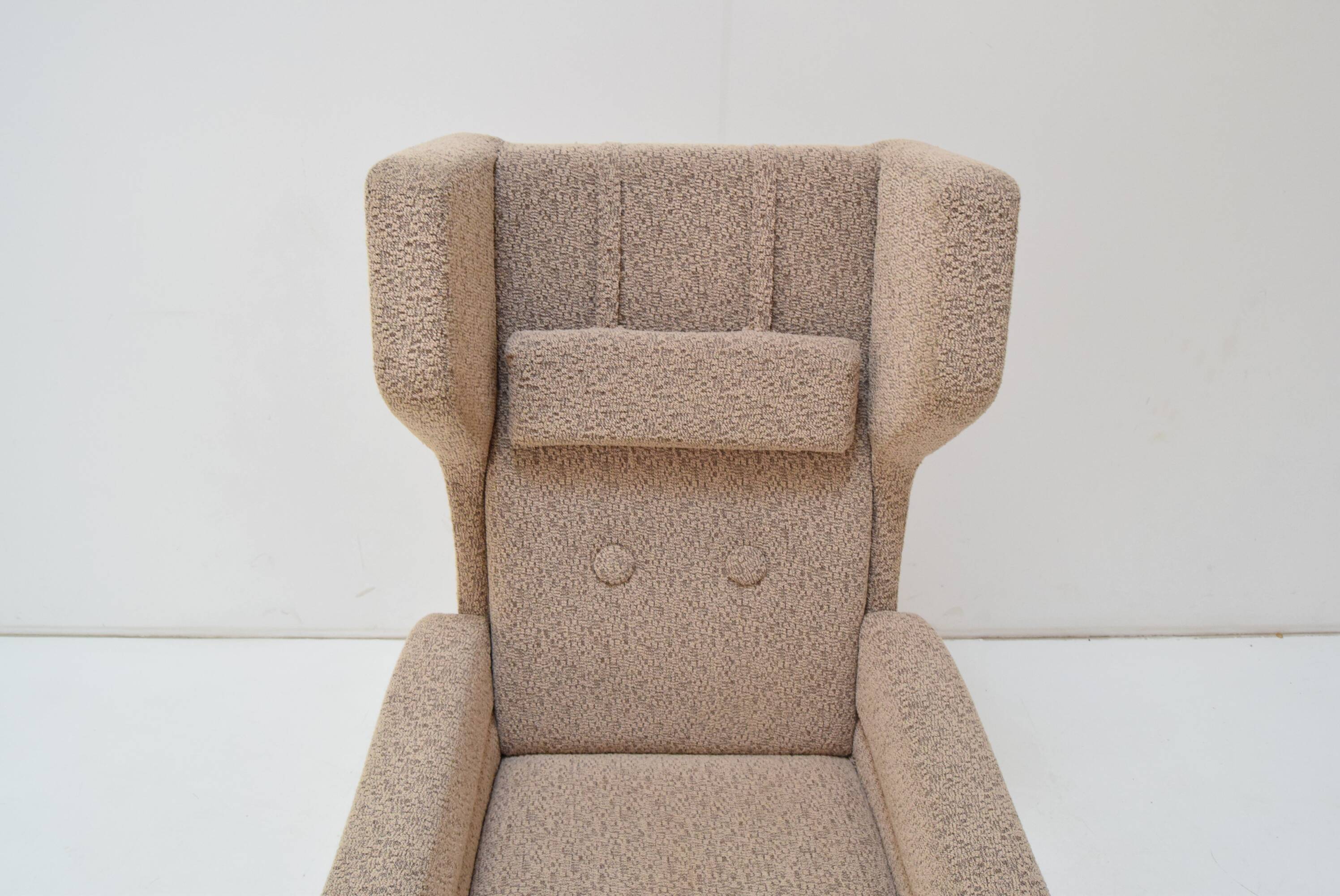 Comfortable armchair with wheels, Czechoslovakia, 1950's