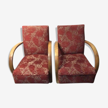 Pair of comfortable armchairs art deco