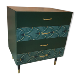 Chest of drawers 1960s renovated green
