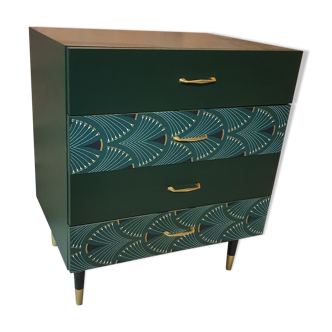 Chest of drawers 1960s renovated green
