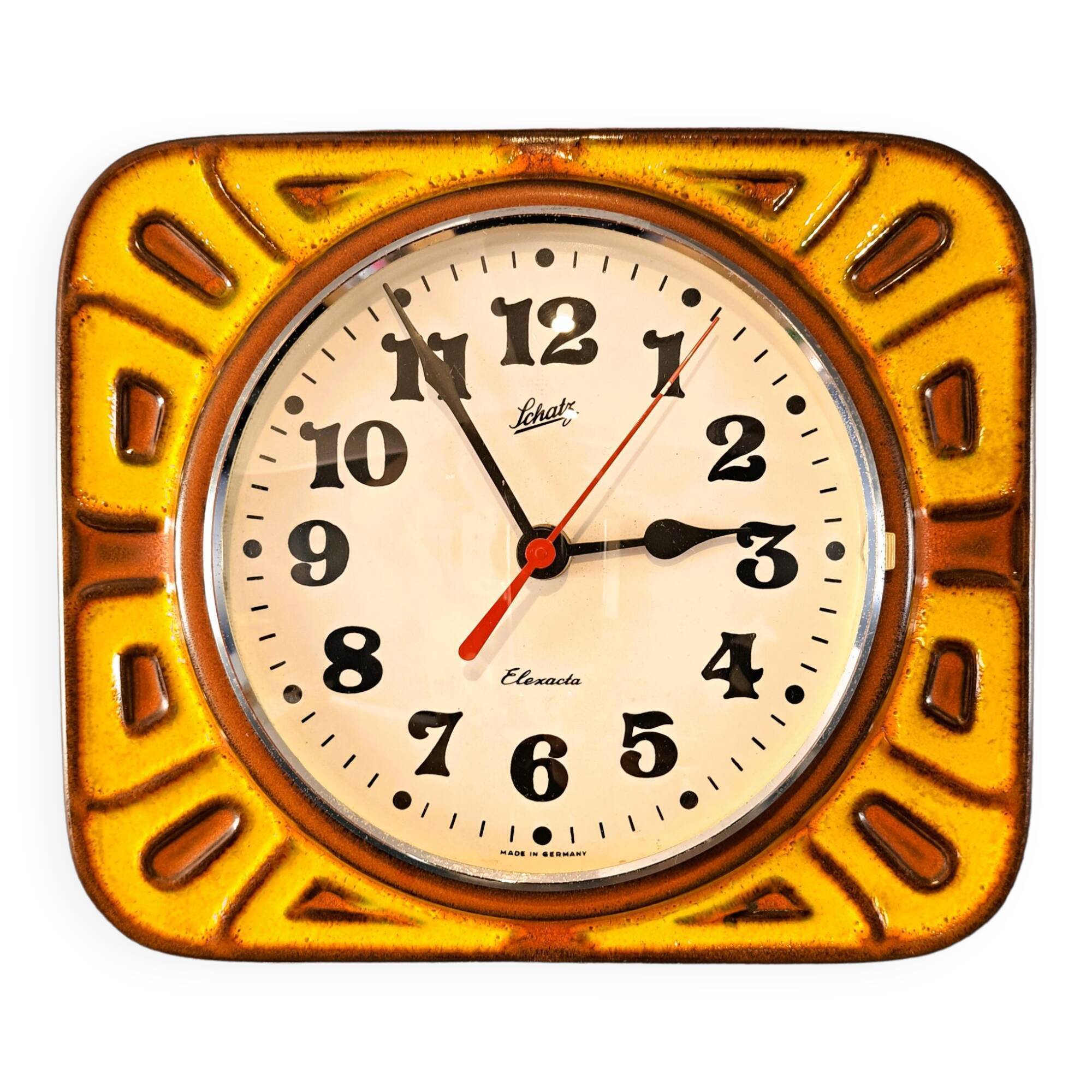 Horloge Murale industrielle Cadran Chrono Mordoré, H 60 cm