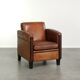 Very interesting sheepskin Art Deco design armchair with a great design