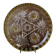 Walther Glas Bohemian crystal dish with yellow and flower pattern