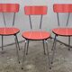 Red formica chairs 1950
