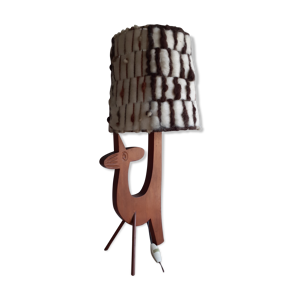 lampe zoomorphe en bois