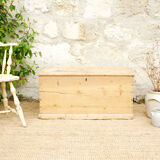 Old blond wood chest