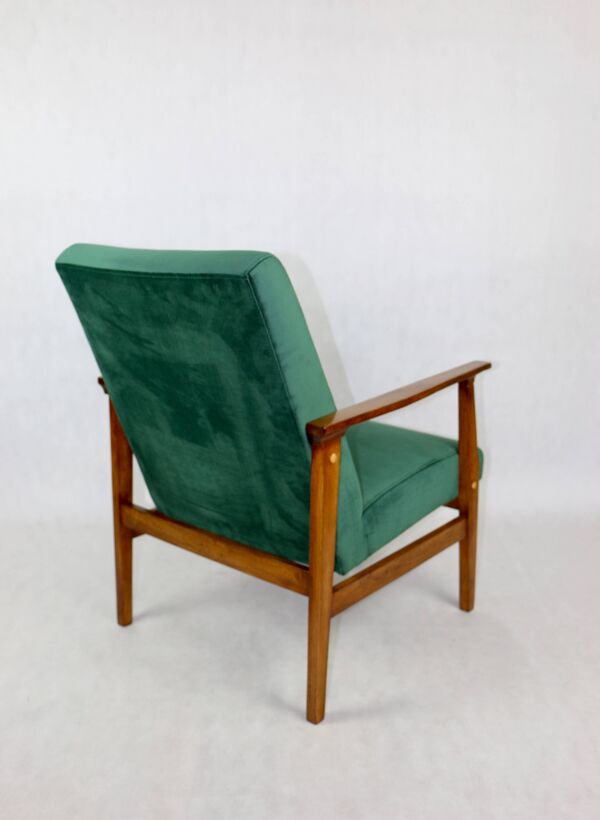 Méridienne vintage en velours vert, années 1970
