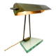 Mid-Century Modern Glass & Brass Table Lamp attributed to Pietro Chiesa, 1950s