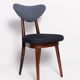 Chaise cœur en denim bleu moyen et foncé, milieu du 20ème siècle, Europe