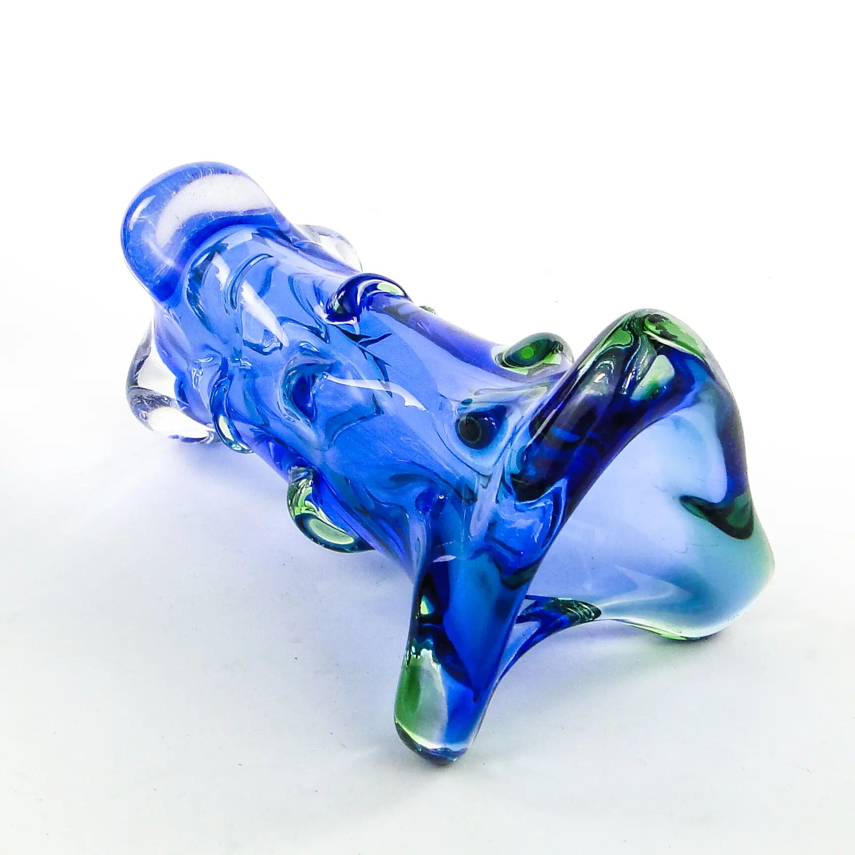 Vase moderne du milieu du siècle, en verre, conçu par J. Hospodka, Tchécoslovaquie, années 1960.
