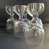 6 Crystal wine glasses – Hollow ball base