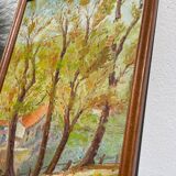 Signed oil landscape painting