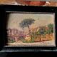 Painting from the late 19th century, impressionist oil on panel.