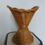 Rattan basket wicker vase cut
