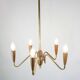 Chandelier made In Teak & Brass From 1960s