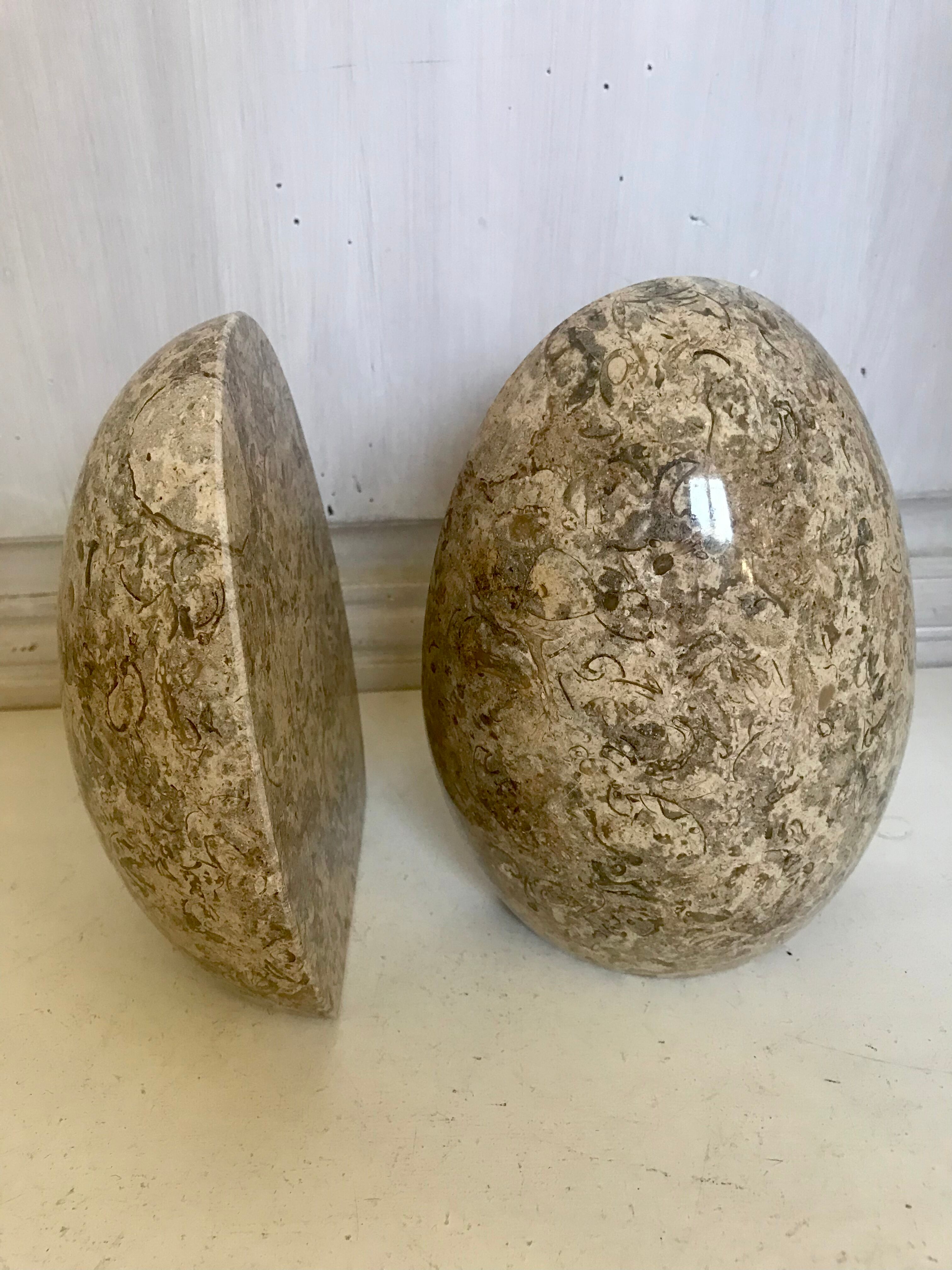 Pair of stone book clamts