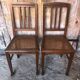 Paire de chaises art déco bois & assise cannée