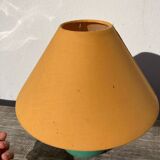 80s green wood ball bedside lamp