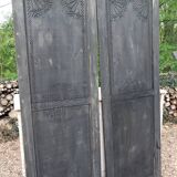 Set of 2 carved wooden panels/doors + 1 to restore