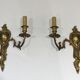 Pair of Louis XV style bronze wall sconces